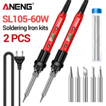 ANENG SL104/SL105 Elektrischer Lötkolben, professionell, 110 V/220 V, einstellbar, EU/US-Temperatur, tragbares Kit, Schweißlöt-Reparatur