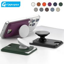 Grippopso Luxus 3 In 1 Für Magsafe Leder Brieftasche Telefon Karte Halter Buchse für Samsung Xiaomi Huawei iPhone Handy