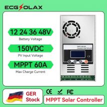 ECGSOLAX 60A MPPT Solar Laderegler 12V 24V 36V 48V Auto Solar Panel Regler Max PV 150VDC Für Blei Säure Lithium Batterie