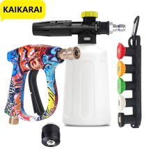 ROUE 1/4 Schnellanschluss Schneeflocke Schaumkanone Wasserpistole für Parkside Karcher Nilfisk Bosch Lavor Elitech Autoreinigungsmaschine