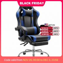 JHK Sedia da gioco ergonomica da corsa girevole regolabile in pelle PU con poggiatesta e supporto lombare per soggiorno computer da ufficio