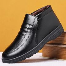 Baumwolle Schuhe für Männer High Top Wasserdicht Männer Casual Leder Schuhe Winter Warme Schnee Stiefel Mode Komfortable Männer Stiefeletten Neue
