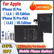 3290mAh 4441mAh Mobile Phone Replacement Battery for Apple IPhone 15 Pro（LLA) US Edition 15 Pro MAX（LLA)  US Edition with Tools