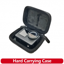 Tragbare Hartschalen-Tragetasche für GoPro Hero SJCAM AKASO DJI OSMO Action-Kameras, PU-Schutzaufbewahrungstasche mit Metallhaken