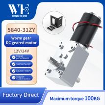 Schneckengetriebe-Untersetzungs-Gleichstrommotor 5840-31ZY 12 V ~ 24 V Doppelte kurze Ausgangswelle 7 ~ 470 U/min mit selbstsicherndem Vollmetall-Zahnradbürstenmotor