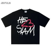 Hip Hop Übergroße Streetwear männer Kleidung LIDA Grafik Liebe Slam Print Y2k Kurzarm Top Harajuku Koreanische T-shirt Baumwolle Goth