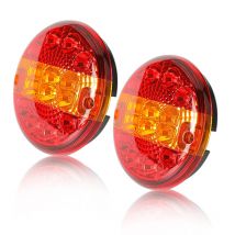 2 PACK LED Trailer Rear Light Round Truck Tail Light Brake Light Indicator Waterproof 12 V 24 V for Trailer Truck Caravan Van