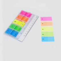 Transparente Indexregisterkarten mit Lineal, klebrige Papieretiketten für Schüler, die Haftnotizen markieren, Loseblatt-Klassifizierung für das Büro
