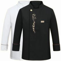 Chef Mantel Männer Frauen Langarm Restaurant Uniform Koch Jacke Küche Kleidung Bäcker Kellner Tragen