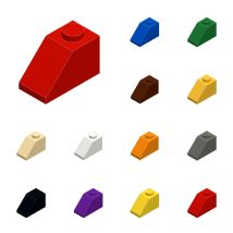 50 pz 3040 Pendenza 1x2 Formato Creativo Educativo Bulk Building Block Giocattolo Accessori Compatibili FAI DA TE MOC Regalo ad alta tecnologia