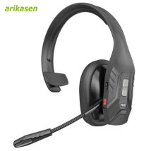 Trucker Bluetooth Headset with Tri-Mic Noise Cancelling,Mute Button,65Hrs Battery Wireless Headset for Truck Drivers,Office Use