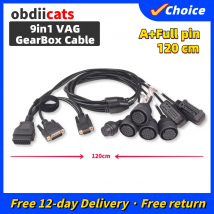 New For VAG Gearbox Adapter 120CM 9in1 Test Cable 12V DC Data Cable For VAG DQ250 DQ200 DQ380 DL382 DL501 VL300 VL381 Upgrade ﻿