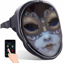 Bluetooth App führte Gesicht ändern leuchtende Maske Roboter Punk Bar Spiel Halloween Weihnachten japanische Fuchs Maske Cosplay Bump LED Maske