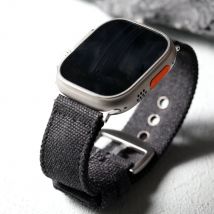 High end rugged style men's strap, compatible with Apple Watch 49MM 46MM 45MM 44MM men's Ultra S12 double-layer thick canvas