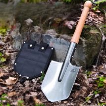 Mangan Stahl Outdoor Schaufel Verdickt Multifunktions Camping Tragbare Massivholz Griff Schaufel Camping Überleben Outdoor Werkzeuge