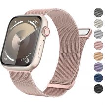 Milanese Loop do paska do zegarka Apple Watch 44mm 45mm 40mm 41mm 46-42mm bransoletka iwatch series 9 8 7 6 SE 5 4 10 ultra 2 49mm pasek