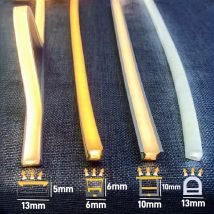 4/6/8/10mm wąska LED Neon silikonowa rurka lampa linowa wpuszczana DC12V elastyczny wodoodporny dyfuzor szafka szafa wstążka pasek świetlny