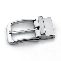1 pz 35mm metallo uomo fibbia della cintura fibbia Clip cromo girevole fondo singolo perno mezza fibbia cinturino in pelle artigianale