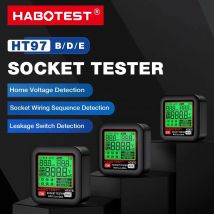 HT97 Presa Tester Pro Test di tensione Presa di corrente digitale LCD Rileva spina US/UK/EU Terra Spina linea zero Polarità Controllo fase