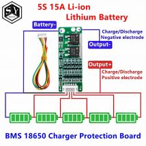 Di ALTA qualità 1PCS 5S 15A Li-Ion Batteria Al Litio BMS 18650 Bordo di Protezione Del Caricatore 18V 21V Circuito di Protezione Delle Cellule