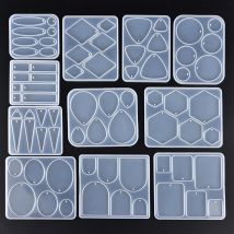Geometrie Ohrring Anhänger Silikonform Epoxidharz Schmuckherstellung Formen Runde quadratische Charms Anhänger Form Kreatives Schmuckhandwerk