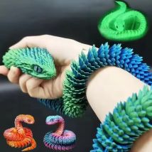 3D-gedruckte Schlange, bewegliches Gelenk, Zappelspielzeug, Figur, Simulationsschlange, Büro, Desktop, Ornament, Weihnachtsgeschenke, Kunsthandwerk, Miniaturen