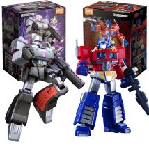 Original BLOKEES 18CM Optimus Primal Megatron Transformation G1 ACTION EDITION Brust Augen Glow Baustein Action Figur Spielzeug