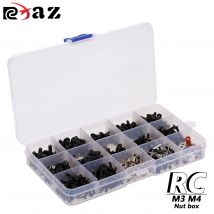 RCXAZ M3 M4 Metallschraube Muttergehäuse kompatibel mit 1/8 1/10 RC Track Car Axial SCX10 Redcat Mst Hsp Traxxas RC Autozubehör
