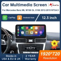 Pantalla Multimedia de 12,3 pulgadas para Benz ML W166 GL X166 GLE GLS 2012-2018 pantalla táctil inalámbrica Carplay navegación Android Auto