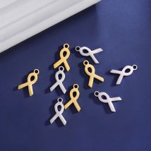 EUEAVAN 5 Stück Edelstahl-Charms für die Schmuckherstellung, Liebesleben, Friedensband, Schild, Anhänger, DIY, Halskette, Armband, Ohrringe