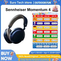 Sennheiser-auriculares inalámbricos Momentum 4, dispositivo con Bluetooth 5,2, cancelación de ruido adaptativa, sistema convertidor de 42mm, 60 horas de duración de la batería