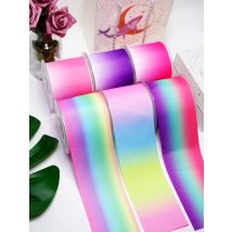 DIY Cartoon Gradient Color Printed Grosgrain Ribbon For Craft Supplies Sewing Accessories 5 Yards. 47089