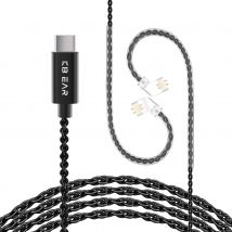 KBEAR CX01 Type C 2PIN Earphones Cable 1.5m in Length optional QDC/0.78mm/TFZ PIN OFC HiFi Upgrade Cable for Wired Headphones