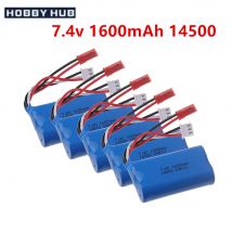 7,4 V Batterie Für Wltoys WL917 RC Boot Zubehör 14500 7,4 v 1600 mah Li-Ion Batterie Jst Stecker für fahrzeuge RC spielzeug Teile