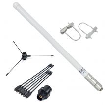 Dual Band VHF UHF Fiberglass Antenna 144/430MHz SO239 Mobile Radio Base Antenna for Ham Radio Device Repeater Mobile Transceiver