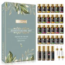 28pcs oli essenziali naturali puri Set regalo massaggio doccia diffusore Aroma olio lavanda vaniglia salvia gelsomino rosa antistress