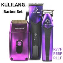 Professioneller elektrischer Haarschneider für Männer, Haarschneider KULILANG R77F R55F R11F, Friseurset, extrem leiser Farbverlauf, Ölkopfschnitzerei