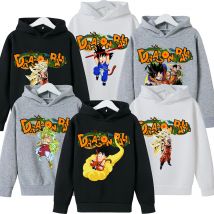 Neue Dragon Ball Z Hoodies Kinder Goku Fleece Sweatshirt Y2k Trendy Plüsch Hoodie Anime Muster Kleidung Kleidung für Jungen Geschenk