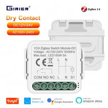 GIRIER inteligentny moduł przełączający ZigBee styk suchozłączowy 5A uniwersalny przekaźnik