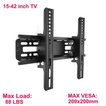 BEISHI TV-Ständer, verstellbarer Abstandswinkel, TV-Ständer, TV-Wandhalterung, 15–42 Zoll, universelle Belastung bis zu 40 kg, VESA 200 mm x 200 mm