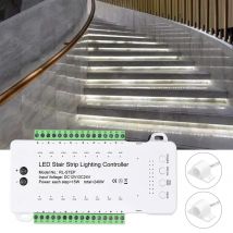 Stair 16 Channel LED Controller Motion Sensor Light Strip Dimming Light Indoor DC12V-24V Smart Sensor Controller for Stair Light