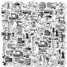 Etori Leben 46 stücke Retro chinesischen Stil Näherei exquisite Muster Student DIY Handys, Sammelalbum Dekoration Aufkleber