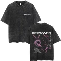 Washed Vintage Deftones Diamond Eyes Album Graphic T-shirt Men Women Retro Gothic Rock T Shirts Male Oversized Tshirt Streetwear