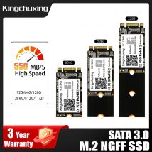 Kingchuxing M2 SSD 128GB M.2 NGFF 2242 256GB 512GB HD SATA3 SSD NGFF 2280 1TB 2TB Internal Solid State Drives For Laptop Desktop