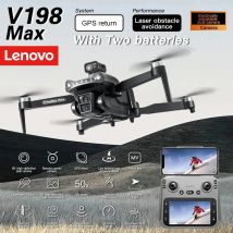 Dron GPS Lenovo V198Max 4K Profesional 8K HD con Dos Cámaras, Motor sin Escobillas, 5G WIFI FPV, Helicóptero RC Quadcopter con Pantalla