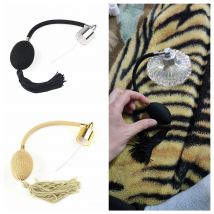 Ugello dell'aria dell'atomizzatore spray con nappa lunga gialla / nera per bottiglie di profumo di ricarica per bottiglie riutilizzabili Diametro spruzzatore 18 mm