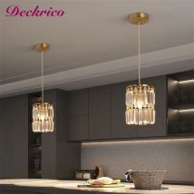 Lampadario di cristallo moderno K9 Led creativo di lusso per cucina Camera da letto Lampada a sospensione Lustres Decorazioni per la casa Lampade a sospensione