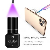 Strumenti per il trucco della colla per ciglia UV A prova di acqua Asciugatura rapida in 1 secondo Forniture per l'estensione delle ciglia Colla per ciglia insapore incolore