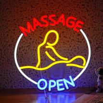 Massage Open Neon Sign USB Dimmbare LED Massage Relax Muster LED Light Up Sign Dekor für SPA Open Beauty Salon Physiotherapie