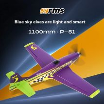 FMS 1100mm Sport P51 Mustang Racing Machine 160KM/H Brushless Electric Assembling Fixed-Wing Remote Control Model Aircraft